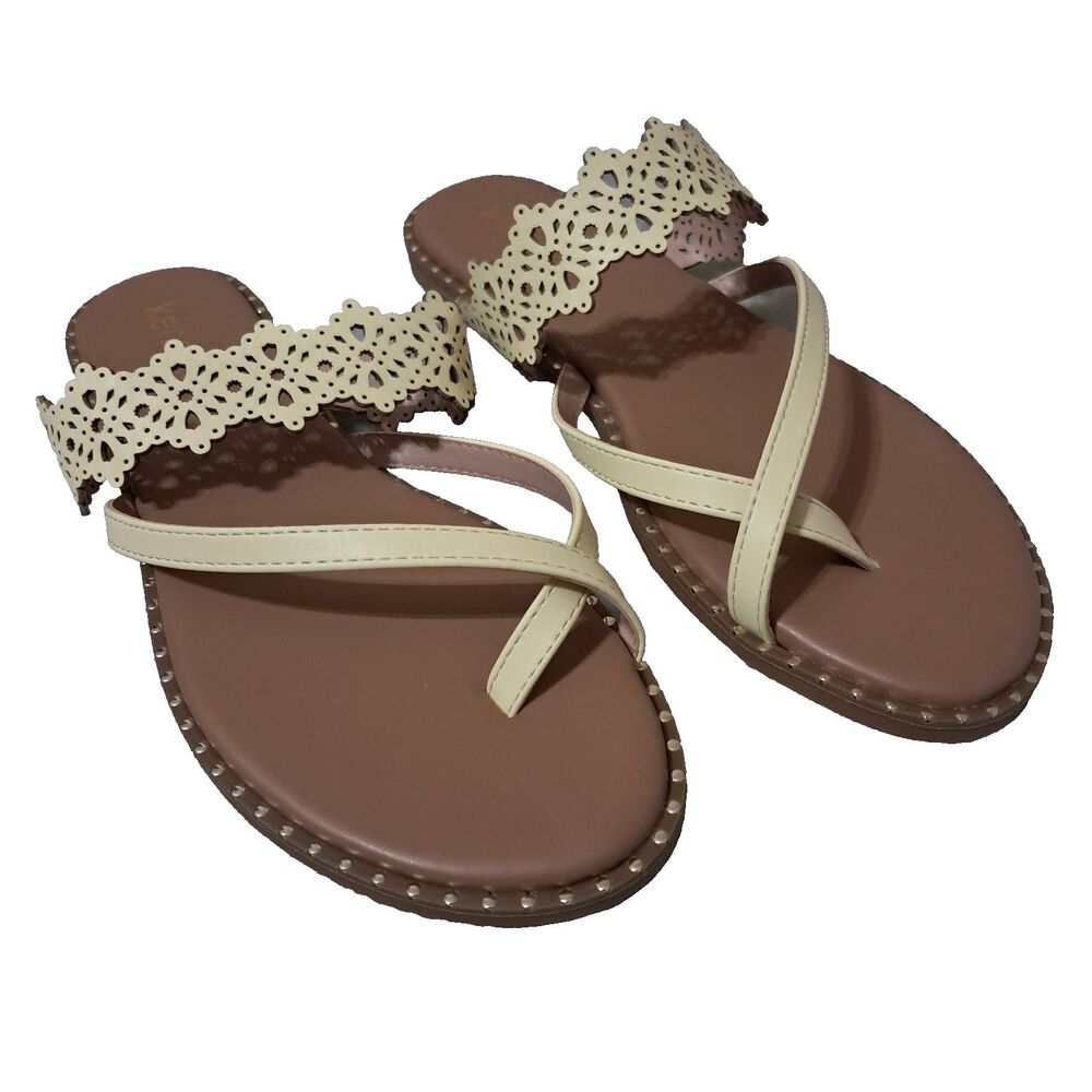Kensie Masha-B Women’s Sandals Size 10M Soft Yellow Thong Slip On KS251341